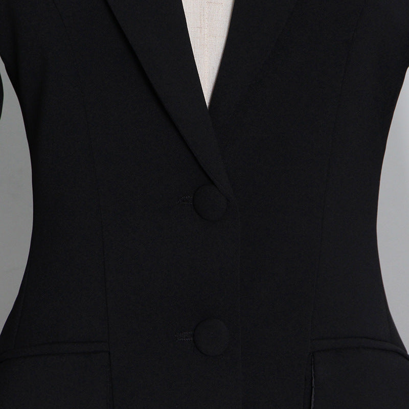 Massjifashion OEM Lapel Neck Button Front Blazer