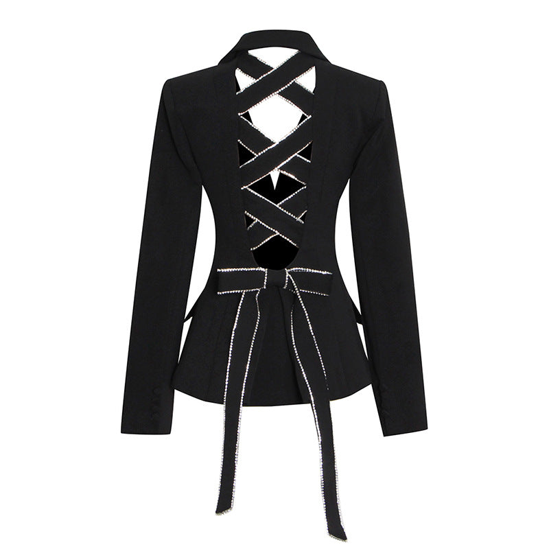 Massjifashion OEM Lapel Neck Button Front Blazer