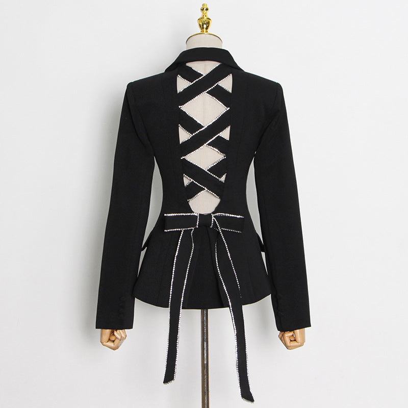 Massjifashion OEM Lapel Neck Button Front Blazer