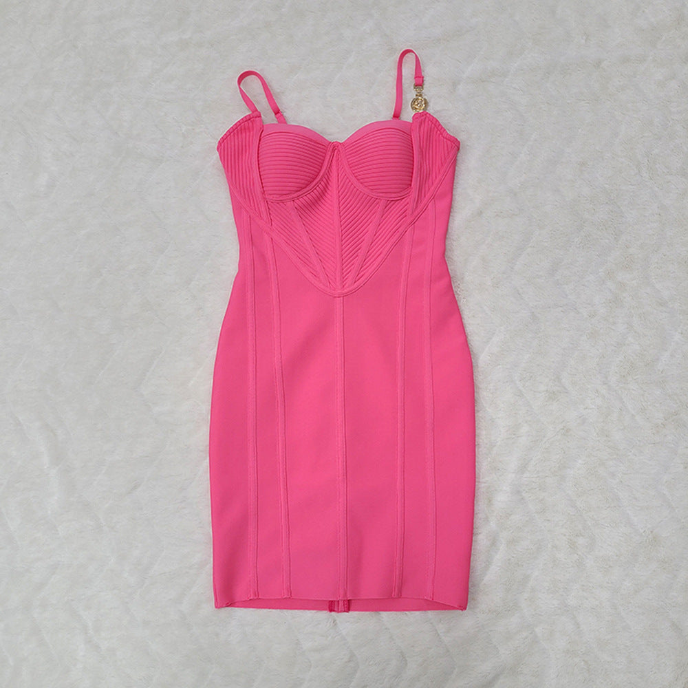 Massjifashion OEM Women Bandage midi dress