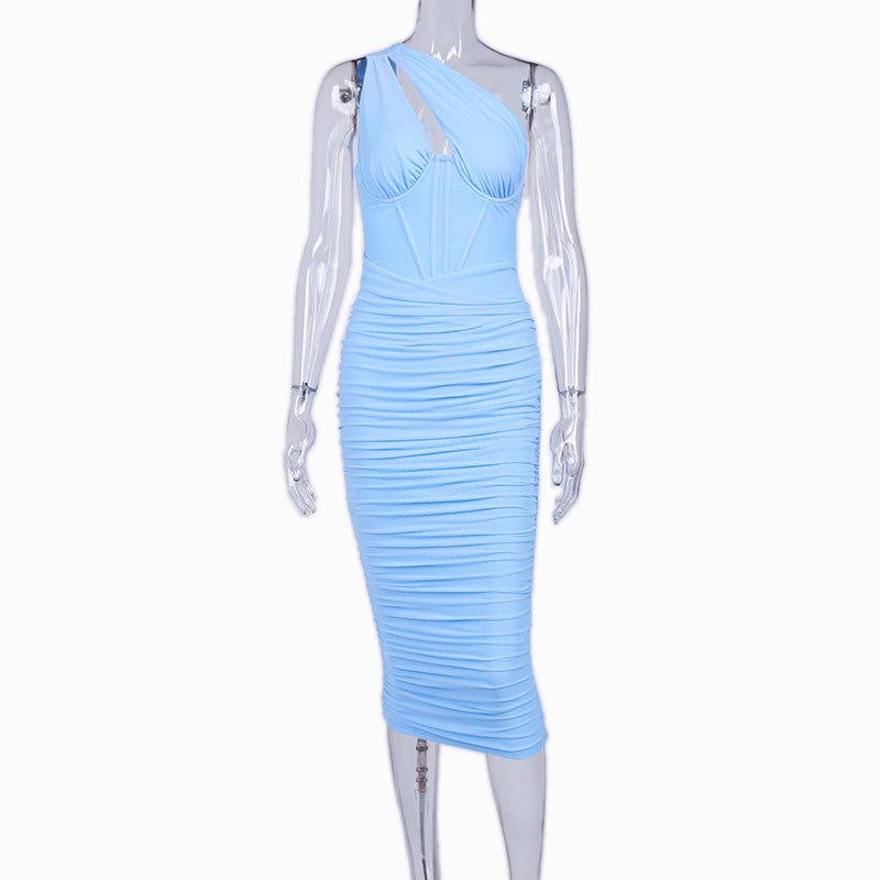 Massjifashion OEM Women Sleeveless fitted midi dress