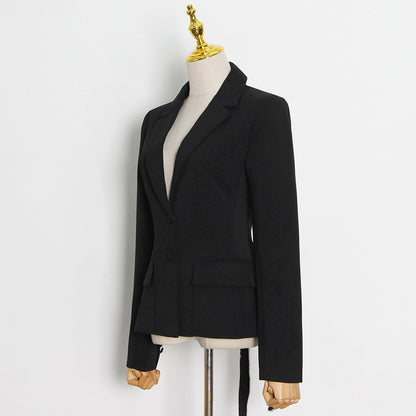 Massjifashion  OEM Lapel Neck Button Front Blazer