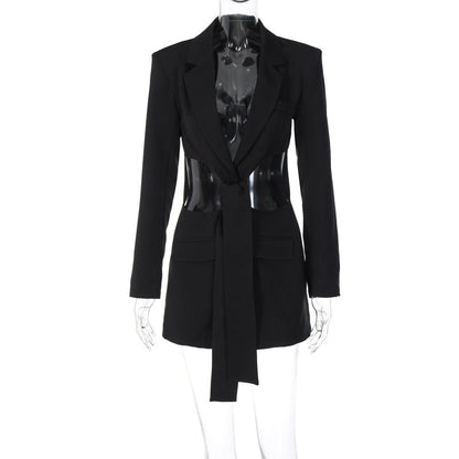 Massji OEM Women Blazer Jacket With Belt